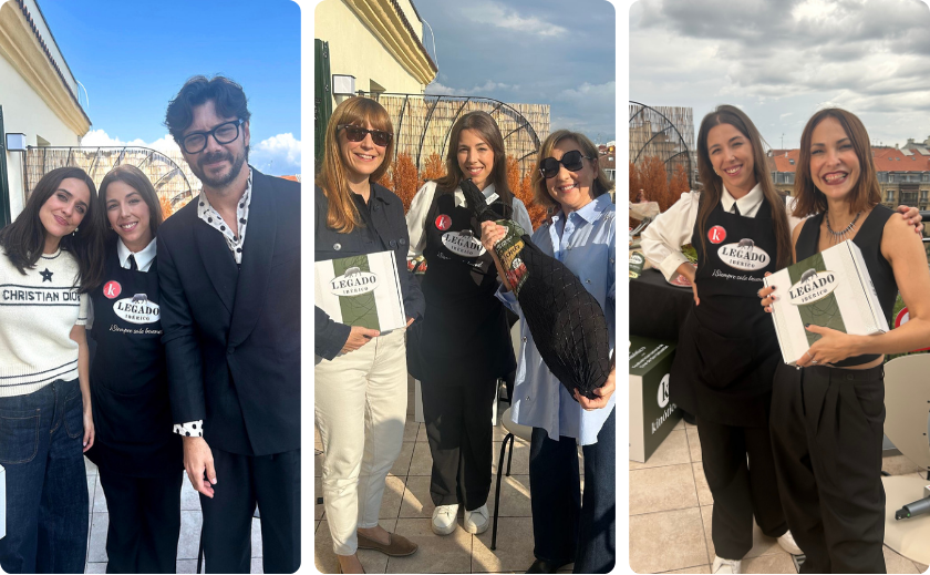 Artistas en el Festival de Cine de San Sebastián con jamón Legado Ibérico ElPozo